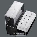 20 Slots Clear Nail Drill Bit Brush Plastic Storage Box Holder Container Manicure Cutters Display Nail Accessories Nail Art Tool