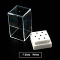 20 Slots Clear Nail Drill Bit Brush Plastic Storage Box Holder Container Manicure Cutters Display Nail Accessories Nail Art Tool