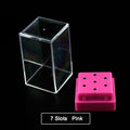 20 Slots Clear Nail Drill Bit Brush Plastic Storage Box Holder Container Manicure Cutters Display Nail Accessories Nail Art Tool