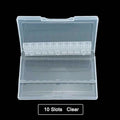 20 Slots Clear Nail Drill Bit Brush Plastic Storage Box Holder Container Manicure Cutters Display Nail Accessories Nail Art Tool