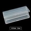 20 Slots Clear Nail Drill Bit Brush Plastic Storage Box Holder Container Manicure Cutters Display Nail Accessories Nail Art Tool