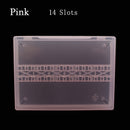 20 Slots Clear Nail Drill Bit Brush Plastic Storage Box Holder Container Manicure Cutters Display Nail Accessories Nail Art Tool
