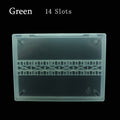 20 Slots Clear Nail Drill Bit Brush Plastic Storage Box Holder Container Manicure Cutters Display Nail Accessories Nail Art Tool