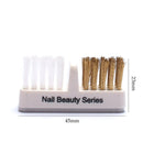 20 Slots Clear Nail Drill Bit Brush Plastic Storage Box Holder Container Manicure Cutters Display Nail Accessories Nail Art Tool