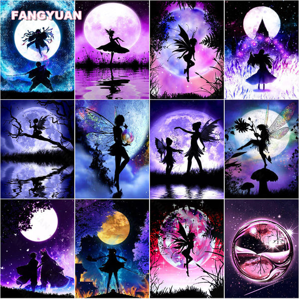 Full Drill 5D Diy Diamond Painting Fantasy Fairy Butterfly Embroidery Diamond Mosaic Cross Stitch Kits Picture Home Decoration