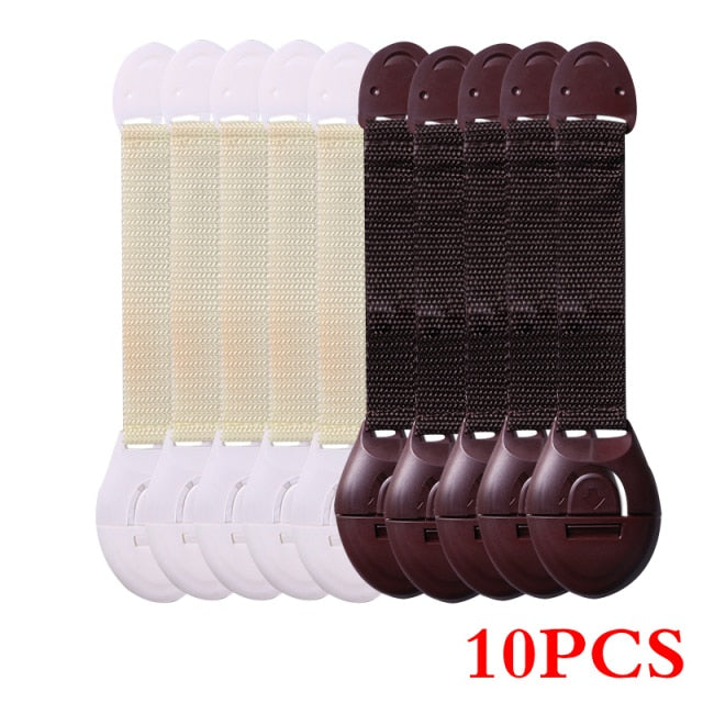 10Pcs/Lot Child Lock Protection Of Children Locking Doors For Children's Safety Kids Safety Plastic Protection Safety Lock