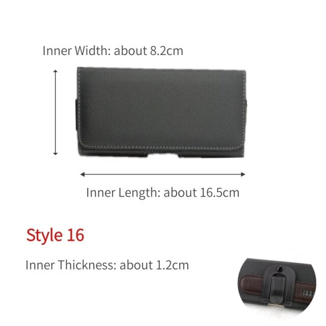 Universal 2.6-6.0 Inch Anti-drop Mobile Phone Waist Belt Clip Bags Case Cover for iPhone Samsung Huawei with Magnetic Buckle