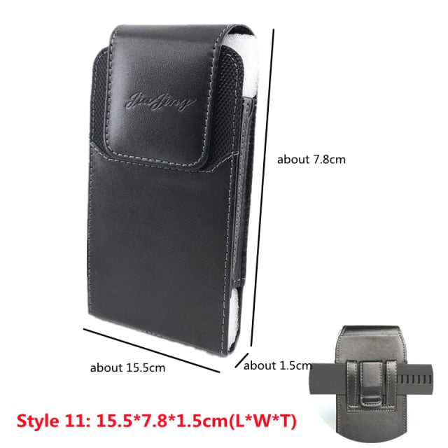 Universal 2.6-6.0 Inch Anti-drop Mobile Phone Waist Belt Clip Bags Case Cover for iPhone Samsung Huawei with Magnetic Buckle