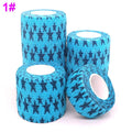 1 Pcs Printed Medical Self Adhesive Elastic Bandage 4.5m Colorful Sports Wrap Tape for Finger Joint Knee First Aid Kit Pet Tape