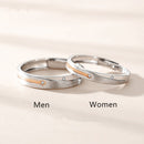 OBEAR 100%  925 Sterling Silver Angel And Devil Couple Rings Wing Feather Opening Rings for Women Men Lovers Party Jewelry