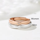 OBEAR 100%  925 Sterling Silver Angel And Devil Couple Rings Wing Feather Opening Rings for Women Men Lovers Party Jewelry