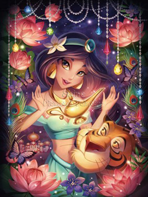 Diamond Painting Disney Princess Characters 5D DIY Art Cartoon Portrait Mosaic Hobby Full Square Round Drill Home Mural Decor