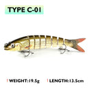 Oddfisher 10/14cm Fishing Lure Jointed Sinking Wobbler For Pike Swimbait Crankbait Trout Bass Fishing Accessories Tackle Bait