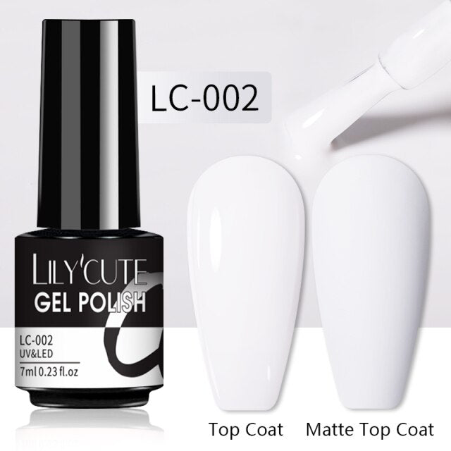 LILYCUTE Nail Gel Polish UV Semi Permanent Ice Purple Serise Nail Art All For Manicure LED Gel Base Top Coat Gel Varnish Polish