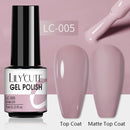 LILYCUTE Nail Gel Polish UV Semi Permanent Ice Purple Serise Nail Art All For Manicure LED Gel Base Top Coat Gel Varnish Polish
