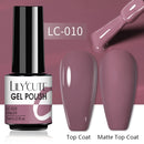 LILYCUTE Nail Gel Polish UV Semi Permanent Ice Purple Serise Nail Art All For Manicure LED Gel Base Top Coat Gel Varnish Polish