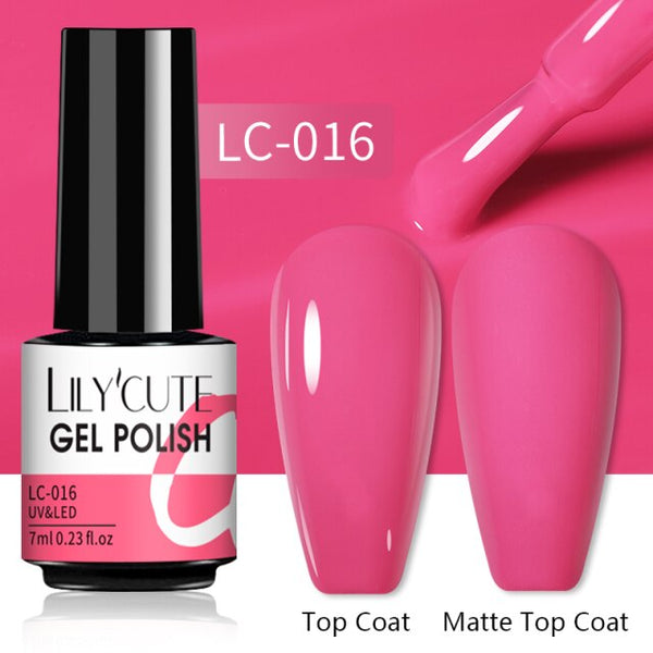 LILYCUTE Nail Gel Polish UV Semi Permanent Ice Purple Serise Nail Art All For Manicure LED Gel Base Top Coat Gel Varnish Polish