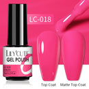 LILYCUTE Nail Gel Polish UV Semi Permanent Ice Purple Serise Nail Art All For Manicure LED Gel Base Top Coat Gel Varnish Polish