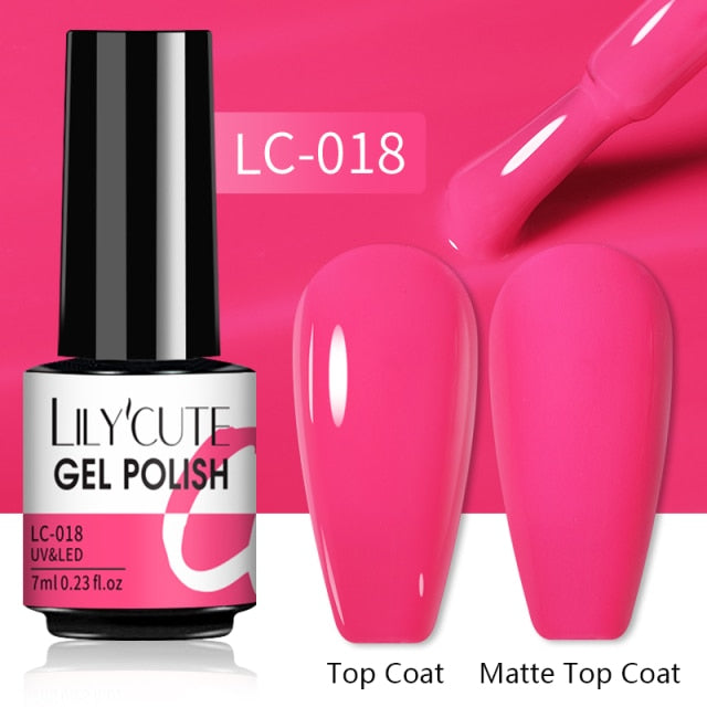 LILYCUTE Nail Gel Polish UV Semi Permanent Ice Purple Serise Nail Art All For Manicure LED Gel Base Top Coat Gel Varnish Polish