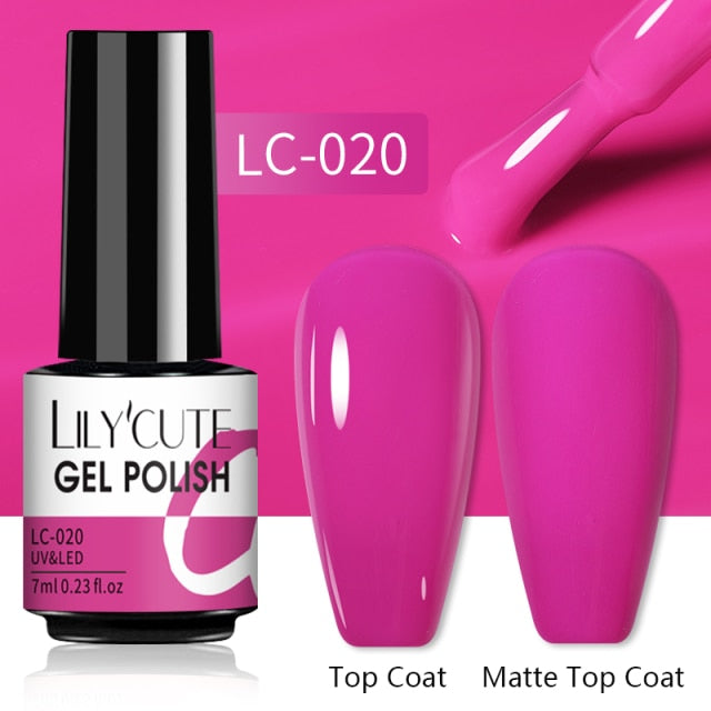 LILYCUTE Nail Gel Polish UV Semi Permanent Ice Purple Serise Nail Art All For Manicure LED Gel Base Top Coat Gel Varnish Polish