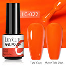 LILYCUTE Nail Gel Polish UV Semi Permanent Ice Purple Serise Nail Art All For Manicure LED Gel Base Top Coat Gel Varnish Polish