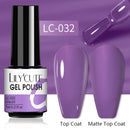 LILYCUTE Nail Gel Polish UV Semi Permanent Ice Purple Serise Nail Art All For Manicure LED Gel Base Top Coat Gel Varnish Polish