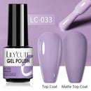 LILYCUTE Nail Gel Polish UV Semi Permanent Ice Purple Serise Nail Art All For Manicure LED Gel Base Top Coat Gel Varnish Polish