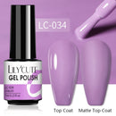 LILYCUTE Nail Gel Polish UV Semi Permanent Ice Purple Serise Nail Art All For Manicure LED Gel Base Top Coat Gel Varnish Polish