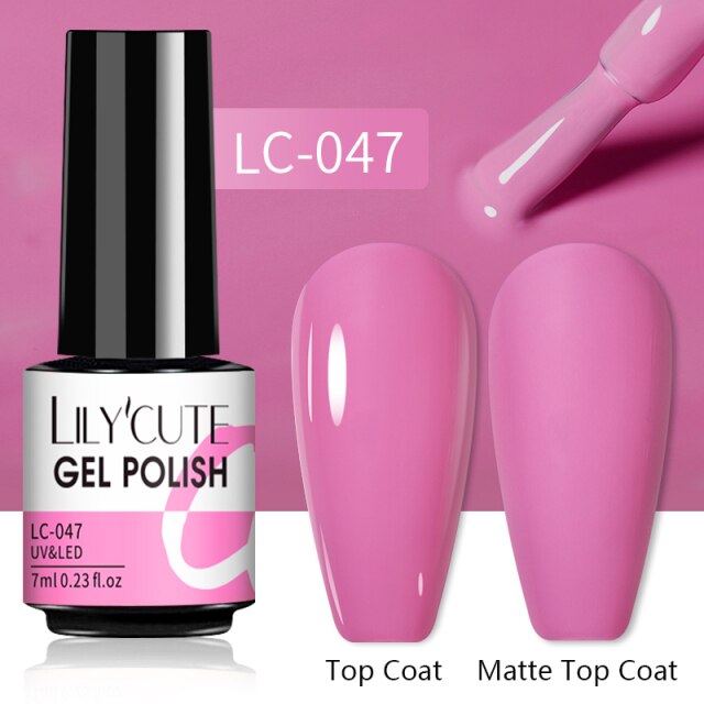 LILYCUTE Nail Gel Polish UV Semi Permanent Ice Purple Serise Nail Art All For Manicure LED Gel Base Top Coat Gel Varnish Polish