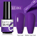LILYCUTE Nail Gel Polish UV Semi Permanent Ice Purple Serise Nail Art All For Manicure LED Gel Base Top Coat Gel Varnish Polish