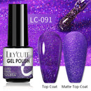 LILYCUTE Nail Gel Polish UV Semi Permanent Ice Purple Serise Nail Art All For Manicure LED Gel Base Top Coat Gel Varnish Polish