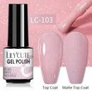 LILYCUTE Nail Gel Polish UV Semi Permanent Ice Purple Serise Nail Art All For Manicure LED Gel Base Top Coat Gel Varnish Polish