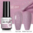 LILYCUTE Nail Gel Polish UV Semi Permanent Ice Purple Serise Nail Art All For Manicure LED Gel Base Top Coat Gel Varnish Polish
