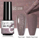 LILYCUTE Nail Gel Polish UV Semi Permanent Ice Purple Serise Nail Art All For Manicure LED Gel Base Top Coat Gel Varnish Polish