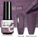 LILYCUTE Nail Gel Polish UV Semi Permanent Ice Purple Serise Nail Art All For Manicure LED Gel Base Top Coat Gel Varnish Polish