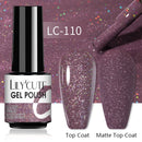 LILYCUTE Nail Gel Polish UV Semi Permanent Ice Purple Serise Nail Art All For Manicure LED Gel Base Top Coat Gel Varnish Polish