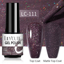 LILYCUTE Nail Gel Polish UV Semi Permanent Ice Purple Serise Nail Art All For Manicure LED Gel Base Top Coat Gel Varnish Polish