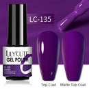 LILYCUTE Nail Gel Polish UV Semi Permanent Ice Purple Serise Nail Art All For Manicure LED Gel Base Top Coat Gel Varnish Polish