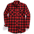 2021 New Men Casual Plaid Flannel Shirt Long-Sleeved Chest Two Pocket Design Fashion Printed-Button (USA SIZE S M L XL 2XL)