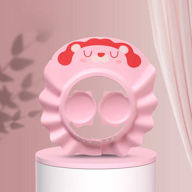 Baby Shower Cap Adjustable Hair Wash Hat for Newborn Infant Ear Protection Safe Children Kids Shampoo Shield Bath Head Cover