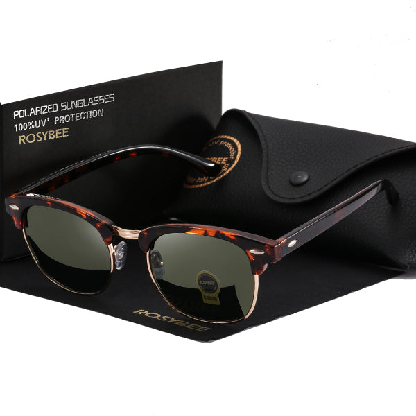 ROSYBEE UV400 Polarized Sunglasses Men Women Classic Cool Retro Sun Glasses Coating  Man Driving Shades Fashion Male Oculos