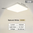 Square Led ceiling lamp for bedroom lighting Neutral white cold white warm white 48W 36W 24W 18W led ceiling light living room