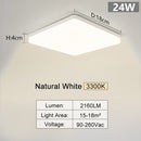 Square Led ceiling lamp for bedroom lighting Neutral white cold white warm white 48W 36W 24W 18W led ceiling light living room