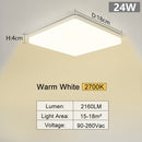 Square Led ceiling lamp for bedroom lighting Neutral white cold white warm white 48W 36W 24W 18W led ceiling light living room