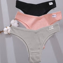 FINETOO 3PCS/Set Women Cotton Lingerie Female Thongs Sexy Underwear For Woman Low-Rise Underpant Women's Panties Bikini Briefs