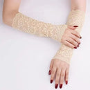 Elegant Women Ultra-Thin Long Summer Driving Cycling Sexy Black Sunscreen Gloves Female Anti-UV Elasticity Lace Mesh Gloves H98