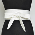 Women Lace Up Belt New Bowknot Belts for Women Longer Wide Bind Waistband Ties Bow Ladies Dress Decoration Fashion Pu 2020 Adult