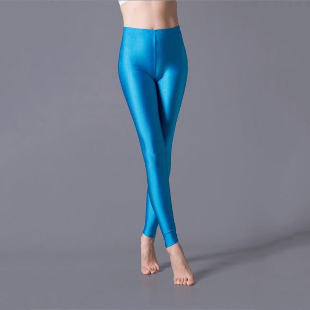 LJCUIYAO Women Elastic Waist Casual Leggings Large Shinny Legging High Stretch Leggings Gym Pants Workout Workout 2021 Leggings