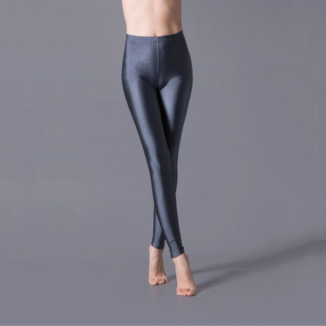 LJCUIYAO Women Elastic Waist Casual Leggings Large Shinny Legging High Stretch Leggings Gym Pants Workout Workout 2021 Leggings