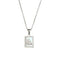 2021 Trend 18K Golden Chain Necklaces Male Square Natural Shell Initial Letters Pendant Stainless Steel Jewelry for Women Gifts
